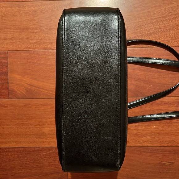 Liz Claiborne Vintage Faux Leather Handbag Black with Silver Accents, 10x9x2 - Picture 13 of 16